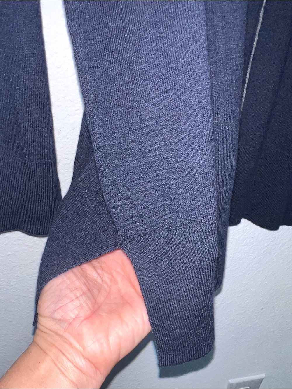 NWT Banana Republic Navy Blue Tunic Sweater Medium Contrast Trim Seam Detail - Picture 4 of 11